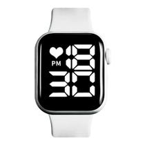 Relógio Digital Sport Led Masculino Feminino Adulto Infantil 07 Branco