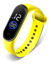 Relógio Digital Sport Led Masculino Feminino Adulto Infantil amarelo