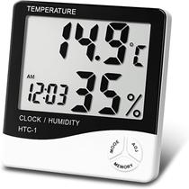 Relógio Digital Termômetro e Higrômetro Medidor de Temperatura e Umidade Relógio Digital Termômetro e Higrômetro Medidor de Temperatura e Umidade