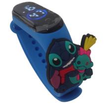 Relógio Digital Touch Infantil Stitch&Pelucia_Cor-Azul Relógio Digital Touch Infantil Stitch&Pelucia_Cor-Azul