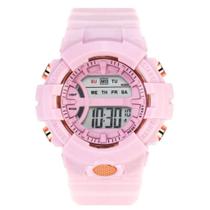 Relógio Digital Unisex Data Calendário Semana Alarme Esportivo à Prova d'água com Pulseira de Silicone Adulto Infantil