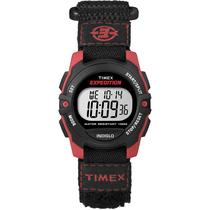 Relógio digital unissex Timex Expedition T49956 preto/vermelho