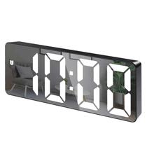Relógio Digital UsB Espelhado LED de Mesa Com Despertador Cores Branco Verde Vermelho - AMG