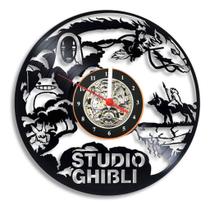 Relógio Disco De Vinil Anime Geek Decoração Studio Ghibli