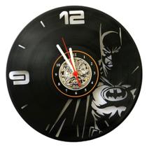 Relógio Disco de Vinil, Batman, Dc, Herói, Decoração - Avelar Criações
