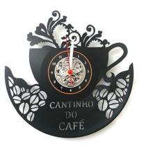Relógio disco de vinil, Café, Decoração, Cozinha, Cafeteria - Avelar Criações