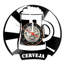 Relógio Disco De Vinil Cerveja Decoração Presente