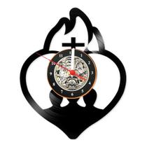 Relógio Disco De Vinil Cristão Fé Decoração Jesus Cristo