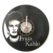 Relógio Disco de vinil, Frida Kahlo, Artista, Feminismo, decoração, Girl Power - Avelar Criações