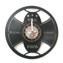 Relógio Disco de Vinil, Gremio, Time, Decoração, Futebol - Avelar Criações