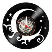 Relógio Disco De Vinil Lua Decoração Criativa Mistica Relógio Disco De Vinil Lua Decoração Criativa Mistica