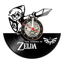Relógio Disco De Vinil The Legend Of Zelda Video Game Relógio Disco De Vinil The Legend Of Zelda Video Game