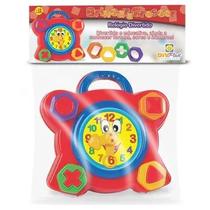 RELÓGIO DIVERTIDO - brinquedo - colorido - com números - bebê - divertido - divplast