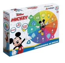 Relógio Do Mickey Aprendendo As Horas 13 Pçs Madeira Xalingo