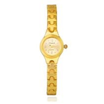 Relógio Dourado Feminino De Pulso Minimalista Quartz Pequeno
