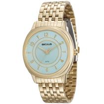 Relógio Dourado Feminino Seculus Analógico Original Barato com Garantia de 2 Anos Relógio Dourado Feminino Seculus Analógico Original Barato com Garantia de 2 Anos