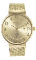Relógio dourado feminino Technos Slim original gm15ao/1k