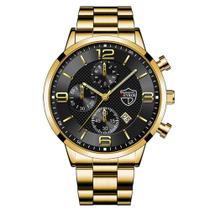Relógio Dourado Masculino Elegante Luxuoso - Deyros