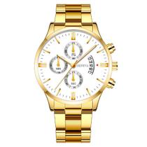 Relógio Dourado Masculino Elegante Original Luxuoso - Geneva