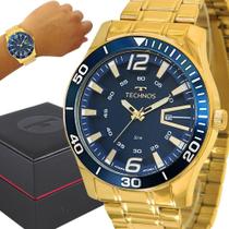 Relógio Dourado Masculino Technos 1 Ano De Garantia Original 2115LAJS4A