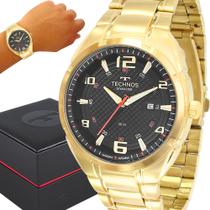Relógio Dourado Masculino Technos 1 Ano De Garantia Original