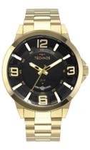 Relogio dourado masculino technos original 2117lbo/4p