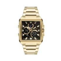 Relógio Dourado Masculino Technos Ts Digitech BJ3940AA/1P