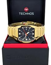 Relógio Dourado Quadrado Technos Skymaster Aço Inoxidavel 2117LCO/1P