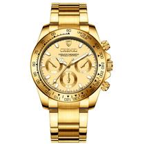Relógio DREAMING Q&P Gold Luxury em aço inoxidável para homens