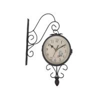 Relógio dupla face vintage retrô luxo estilo estação ferroviária