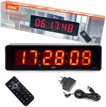 Relógio E Cronômetro Digital De Parede Mesa Com Controle Rem - Lelong