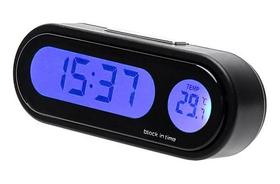 Relógio E Medidor Temperatura Carro Automotivo Lcd Digital