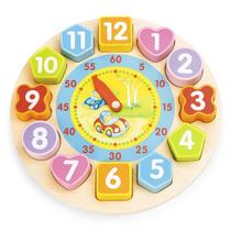 Relógio Educativo Brinquedo Bebê De Encaixar Peça Geométrica