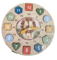 Relógio Educativo Divertido Encaixe Mdf Pedagógico Brinquedo Relógio Educativo Divertido Encaixe Mdf Pedagógico Brinquedo