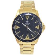 Relógio em Aço Masculino Tuguir Analógico Infinity TGI37110 Dourado e Preto 5ATM