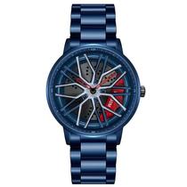 Relógio esportivo casual masculino de quartzo, relógio Hub Super Car Rim