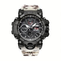 Relógio Esportivo com Duplo Display e Luz Noturna LED, Calendário, Cronômetro Relógio Esportivo com Duplo Display e Luz Noturna LED, Calendário, Cronômetro