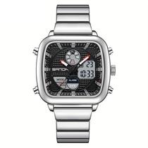 Relógio esportivo de movimento duplo SANDA, à prova d'água e com luz noturna