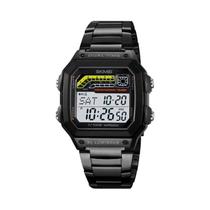 Relógio Esportivo Digital De Luxo À Prova d'Água Para Homens SKMEI 2307 Com Display LED Em Aço Relógio Esportivo Digital De Luxo À Prova d'Água Para Homens SKMEI 2307 Com Display LED Em Aço