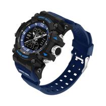 Relógio Esportivo Digital LED À Prova D'Água Masculino SANDA Com Duplo Display, Militar, Quartz,