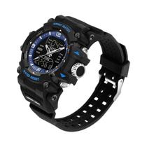 Relógio Esportivo Digital LED À Prova D'Água Masculino SANDA Com Duplo Display, Militar, Quartz,