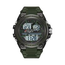 Relógio Esportivo Digital Masculino À Prova D'Água Com Duplo Display LED, Data, Pulseira De