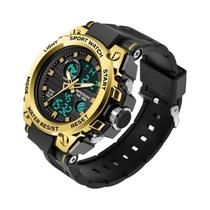 Relógio Esportivo Digital Masculino Sanda - À Prova D'Água, Estilo Militar