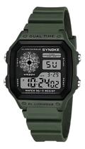 Relógio Esportivo Digital Synoke Pulseira Verde Militar