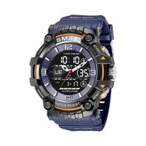 Relógio Esportivo Masculino À Prova D'Água Com Duplo Display Quartz Alarme Cronômetro 8089 SMAEL