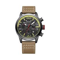 Relógio Esportivo Masculino De Luxo Com Pulseira De Couro, Quartzo Militar, À Prova D'água,