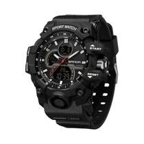 Relógio Esportivo Masculino De Quartzo Com Led Digital, À Prova D'água, 50m, Relógio De Pulso