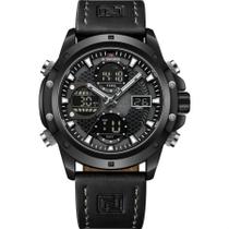 Relógio Esportivo Masculino de Quartzo Duplo Digital Luminoso A Prova D'água