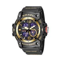 Relógio Esportivo Militar Masculino À Prova D'Água Com Display Digital LED De Duplo Horário, Alarme