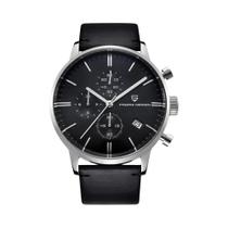 Relógio Esportivo Militar Masculino De Quartzo PAGANI DESIGN Cronógrafo Couro Moda Negócios Relógio